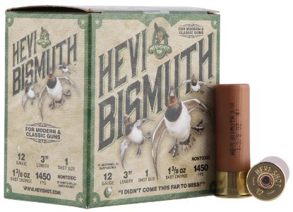 Picture of Hevi-Shot Hs14001 Hevi-Bismuth 12 Gauge 3" 1 3/8 Oz Bismuth 1 Shot 25 Per Box/ 10 Case 