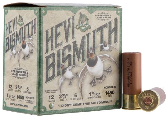 Picture of Hevi-Shot Hs14706 Hevi-Bismuth 12 Gauge 2.75" 1 1/4 Oz Bismuth 6 Shot 25 Per Box/ 10 Case 