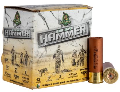 Picture of Hevi-Shot Hs28002 Hevi-Hammer 12 Gauge 3" 1 1/4 Oz 2 Shot 25 Per Box/ 10 Case 