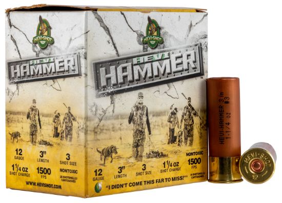 Picture of Hevi-Shot Hs28003 Hevi-Hammer 12 Gauge 3" 1 1/4 Oz 3 Shot 25 Per Box/ 10 Case 