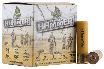 Picture of Hevi-Shot Hs29003 Hevi-Hammer 20 Gauge 3" 1 Oz 3 Shot 25 Per Box/ 10 Case 