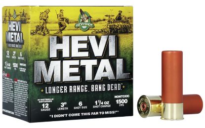 Picture of Hevi-Metal Hs38006 Hevi-Metal Longer Range 12 Gauge 3" 1 1/4 Oz 6 Shot 25 Per Box/ 10 Case 