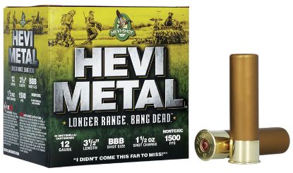 Picture of Hevi-Metal Hs38508 Hevi-Metal Longer Range 12 Gauge 3.50" 1 1/2 Oz Bbb Shot 25 Per Box/ 10 Case 