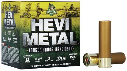 Picture of Hevi-Metal Hs38502 Hevi-Metal Longer Range 12 Gauge 3.50" 1 1/2 Oz 2 Shot 25 Per Box/ 10 Case 