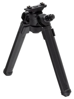 Picture of Magpul Mag933-Blk Bipod Made Of Aluminum With Black Finish, M-Lok Attachment, Rubber Feet, 6.30-10.30" Vertical Adjustment For Ar-Platform 