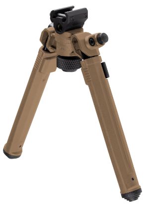 Picture of Magpul Mag941-Fde Bipod 1913 Picatinny Rail Attachment, Flat Dark Earth Mil-Spec Anodized Aluminum, 6.80-10.30" Vertical Adjustment, Rubber Feet For Ar-Platform 