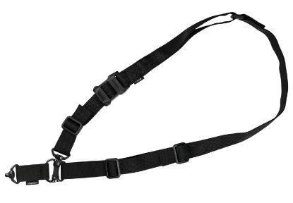 Picture of Magpul Mag953-Blk Ms4 Qdm Sling Made Of Black Nylon Webbing With 1.25" W, Adjustable One-Two Point Design & Swivels For Ar Platforms 