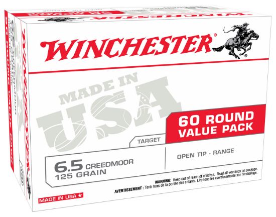 Picture of Winchester Ammo Usa65cmvp Usa Ready 6.5 Creedmoor 125 Gr Open Tip 60 Per Box/ 4 Case Value Pack 