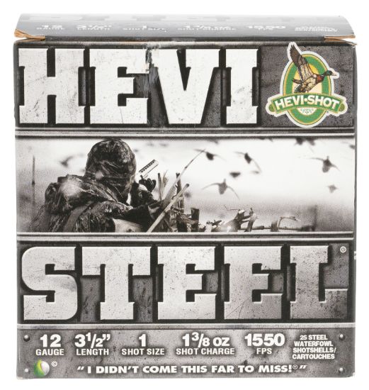 Picture of Hevi-Shot Hs65001 Hevi-Steel 12 Gauge 3.50" 1 3/8 Oz 1 Shot 25 Per Box/ 10 Case 