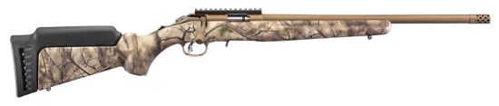 Picture of Ruger 8372 American Rimfire Full Size 22 Lr 9+1 18" Bronze Cerakote Threaded Barrel, Bronze Cerakote Picatinny Rail Steel Receiver, Gowild Camo I-M Brush Synthetic Fixed Stock, Right Hand 