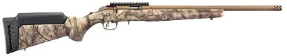 Picture of Ruger 8373 American Rimfire Full Size 22 Wmr 9+1 18" Bronze Cerakote Threaded Barrel, Bronze Picatinny Rail Steel Receiver, Gowild Camo I-M Brush Synthetic Fixed Stock, Right Hand 