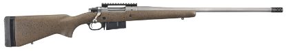 Picture of Ruger 47197 Hawkeye Long-Range Hunter Full Size 6.5 Prc 3+1 22" Matte Stainless Steel Threaded Barrel, Picatinny Rail Stainless Steel Receiver, Black Speckled Brown Adj Lop Laminate Stock 