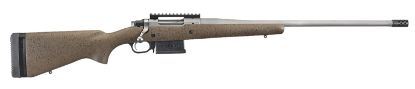 Picture of Ruger 47198 Hawkeye Long-Range Hunter Full Size 6.5 Creedmoor 5+1 22" Matte Stainless Steel Threaded Barrel, Picatinny Rail Stainless Steel Receiver, Black Speckled Brown Adj Lop Laminate Stock 