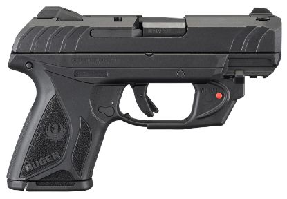 Picture of Ruger 3830 Security-9 Compact 9Mm Luger 3.42" Barrel 10+1, Black Polymer Frame With Picatinny Acc. Rail, Black Oxide Steel Slide, Manual Safety, Includes Viridian Red Laser 