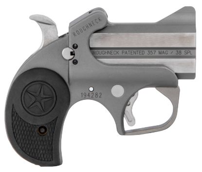 Picture of Bond Arms Barn Roughneck 38 Special/357 Mag 2Rd Shot 2.50" Stainless Steel Barrel/Black Rubber Grips 