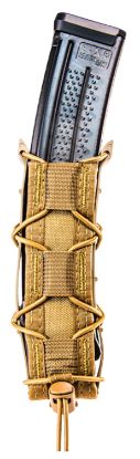 Picture of High Speed Gear 11Ex00cb Taco Extended Mag Pouch Single Coyote Brown Nylon Molle Belts 2" Wide Compatible W/ Pistol 