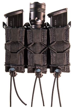 Picture of High Speed Gear 11Pt03bk Taco Mag Pouch Triple Black Nylon Molle Belts 2" Wide Compatible W/ Pistol 