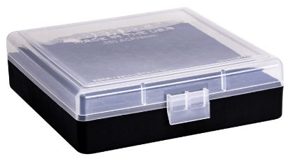 Picture of Berry's 87412 Ammo Box 380 Acp/9Mm Luger Clear/Black Polypropylene 100Rd 