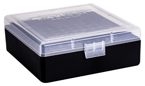 Picture of Berry's 15382 Ammo Box 38 Special/357 Mag Clear/Black Plastic 100Rd 