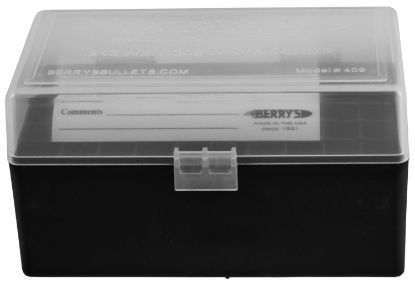Picture of Berry's 79314 Ammo Box 243 Win/308 Win Clear/Black Polypropylene 50Rd 