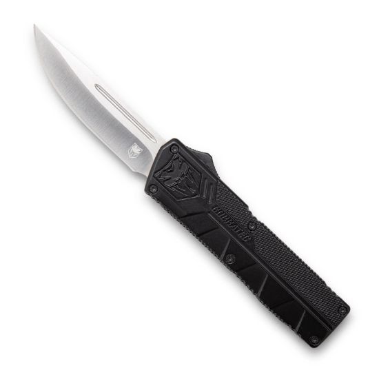 Picture of Cobratec Knives Bctlwdns Lightweight 3.25" Otf Drop Point Plain D2 Steel Blade/Black Aluminum Handle Includes Pocket Clip 