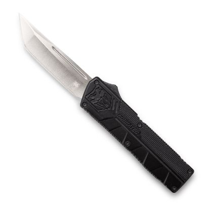 Picture of Cobratec Knives Bctlwtns Lightweight 3.25" Otf Tanto Plain D2 Steel Blade/Black Aluminum Handle Includes Pocket Clip 