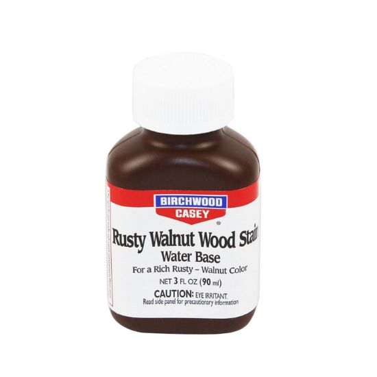 Picture of Birchwood Casey 24323 Rusty Walnut Wood Stain Water-Based 3 Oz. Bottle 