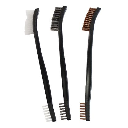 Picture of Birchwood Casey 41104 Utility Brushes Bronze/Nylon/Stainless Steel 3 Pack 