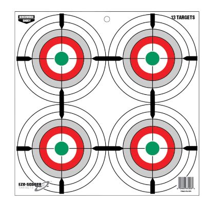 Picture of Birchwood Casey 37253 Eze-Scorer 12" Bullseye Paper Hanging Multi-Color 13 Per Pkg 