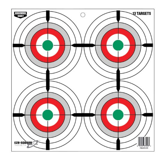 Picture of Birchwood Casey 37253 Eze-Scorer 12" Bullseye Paper Hanging Multi-Color 13 Per Pkg 