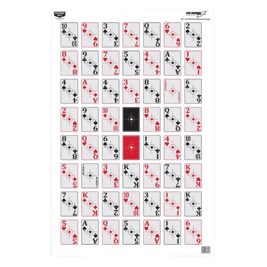 Picture of Birchwood Casey 37026 Eze-Scorer Playing Cards Paper Hanging 23" X 35" Multi-Color 5 Pack 