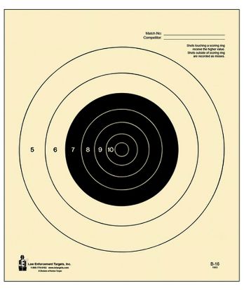 Picture of Action Target B16100 Competition Nra Slow Fire Bullseye Tagboard Hanging 25 Yds Handgun 10.50" X 12" Black/White 100 Per Box 