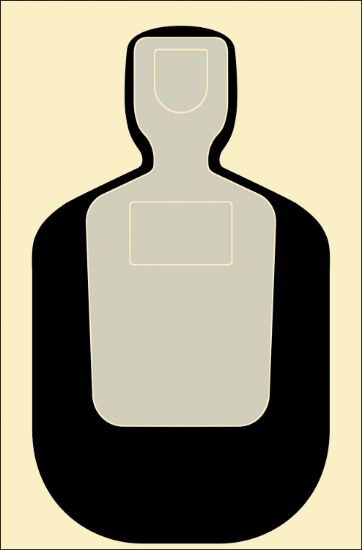 Picture of Action Target Tq19100 Qualification Standard Silhouette Paper Hanging 24" X 45" Black/Gray/White 100 Per Box 