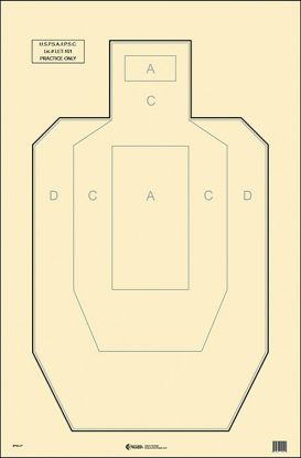 Picture of Action Target Ipscp100 Military Ipsc/Uspsa Ipsc Paper Hanging 23" X 35" Black/White 100 Per Box 