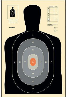 Picture of Action Target B27epros100 Qualification Pros Silhouette Paper Hanging 23" X 35" Black/Gray/White 100 Per Box 
