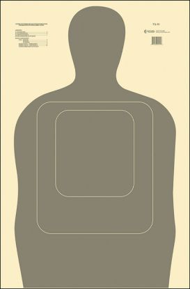 Picture of Action Target Tq15gray100 Qualification Standard Silhouette Paper Hanging 24" X 45" Gray/White 100 Per Box 