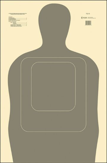 Picture of Action Target Tq15gray100 Qualification Standard Silhouette Paper Hanging 24" X 45" Gray/White 100 Per Box 