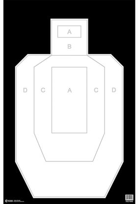 Picture of Action Target Ipscpbkb100 High Visibility Ipsc/Uspsa Silhouette Heavy Paper Hanging High Visibility 100 Per Box 
