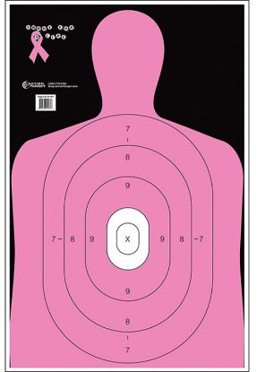 Picture of Action Target B27enpt100 Qualification Shoot For The Cure Silhouette Paper 23" X 35" Pink 100 Per Box 