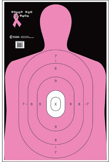 Picture of Action Target B27enpt100 Qualification Shoot For The Cure Silhouette Paper 23" X 35" Pink 100 Per Box 