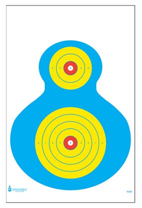 Picture of Action Target Prwb1100 High Visibility Silhouette Paper 19" X 25" Blue/Yellow 100 Per Box 