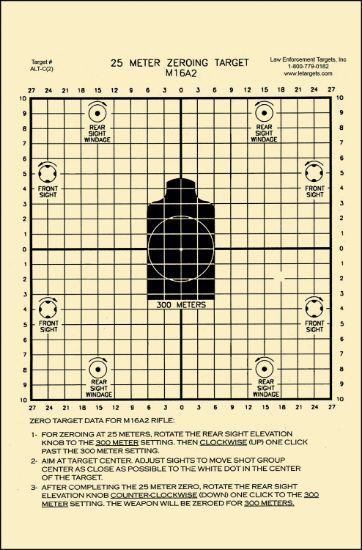 Picture of Action Target Altc2100 Sighting Zeroing Center Mass Tagboard Hanging 25 Meters 8.75" X 11.50" Black/White 100 Per Box 