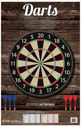 Picture of Action Target Gsdarts100 Entertainment Dart Board Paper Hanging 23" X 35" Multi-Color 100 Per Box 