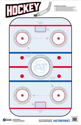 Picture of Action Target Gshockey100 Entertainment Hockeye Paper Hanging 23" X 35" Blue/White 100 Per Box 