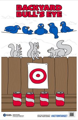 Picture of Action Target Gsbkyard100 Entertainment Animals/Cans/Target Paper Hanging 23" X 35" Multi-Color 100 Per Box 