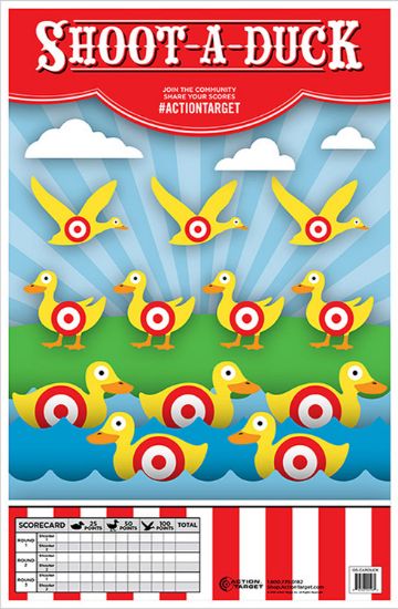 Picture of Action Target Gscarduck100 Entertainment Ducks Paper Hanging 23" X 35" Multi-Color 100 Per Box 