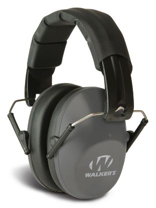 Picture of Walker's Gwpfpm1gy Pro Low Profile Passive Muff 22 Db Over The Head Gray/Black Polymer 