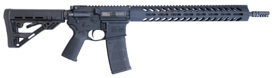 Picture of Hm Defense Hm15fmb556l Defender M5l 5.56X45mm Nato Caliber With 16" Barrel, 30+1 Capacity, Black Hard Coat Anodized Metal Finish, Black Mil-Spec Hm Stock & Enhanced Polymer Grip Right Hand 