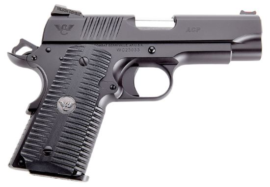 Picture of Wilson Combat Acpcp9 Acp Compact Sao 9Mm Luger 4" 8+1 Black Armor-Tuff Carbon Steel Black G10 Eagle Claw Grip 