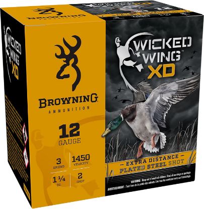 Picture of Browning Ammo B193411232 Wicked Wing Xd 12 Gauge 3" 1 1/4 Oz 2 Shot 25 Per Box/ 10 Case 